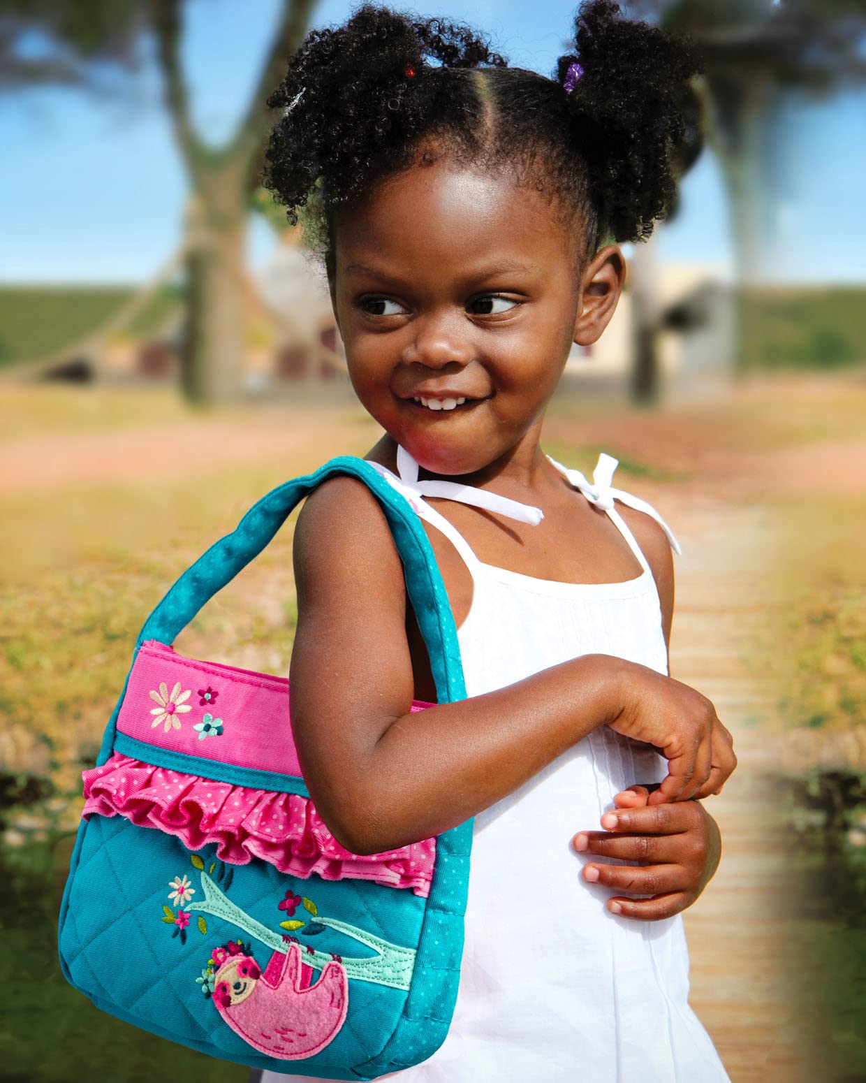 Stephen Joseph Little Girls Toddler Quilted Purse, Purse for Little Girls Handbags Kids Age 3-8