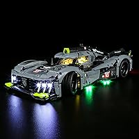 YEABRICKS LED Light for Lego-42156 Technic Peugeot 9X8 24H Le Mans Hybrid Hypercar Building Blocks Model (Lego Set NOT Included)
