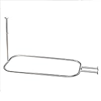 Zenna Home Hoop Shaped Shower Curtain Rod for Clawfoot Tubs and Freestanding Tubs, Rustproof, 24