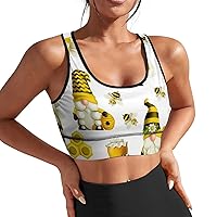 Sports Bras for Women with Removable Pads Yoga Crop Tank Tops Fitness Exercise Workout Running Top