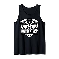 Daughter Pit Crew Race Track Checkered Flag Car Racing Tank Top