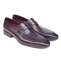 Paul Parkman Men's Purple Loafers Handmade Slip-On Shoes (ID#068-PURP)