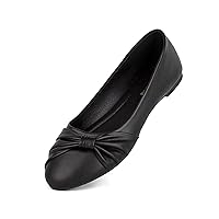 MaxMuxun Women's Flats Shoes Faux Suede Round Toe Ballet Dressy Flats Comfortable Slip On Walking Shoes