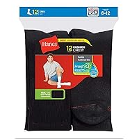 Hanes Men's Crew Socks, 12-Pack