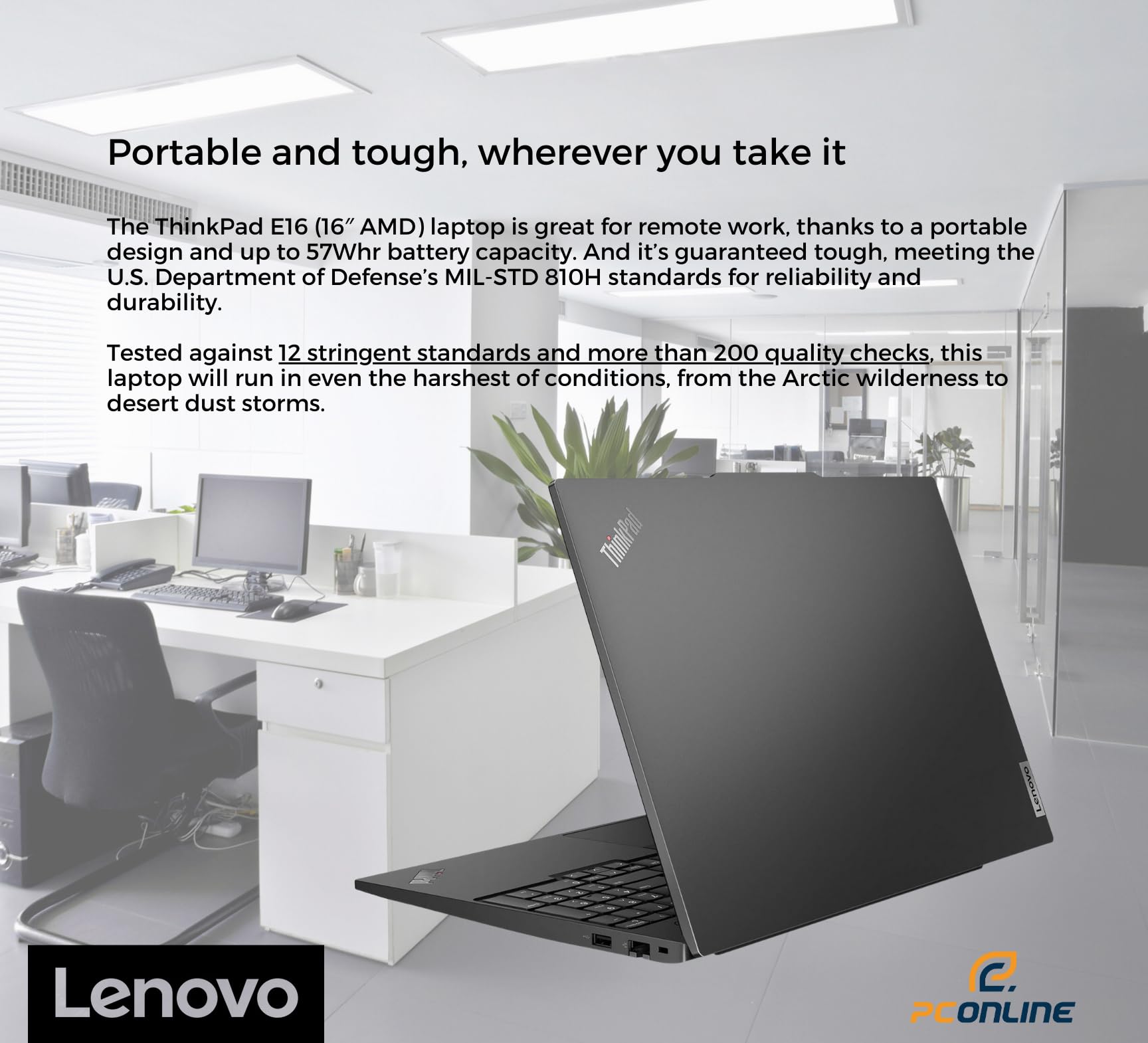 Lenovo ThinkPad E16 Business Laptop, 16