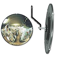 Indoor Convex Mirror, Circular, 18 inches, Glass, silver