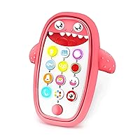 Baby Cell Phone Toy with Teething Game, Shark Baby Musical Toys, Early Development Toddler Phone Toys for Boys Girls 18+ Months