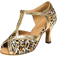 Womens Peep Toe Satin T bar Dance Shoes Latin Heels Ballroom Pumps Jazz Sandals Tango Chacha Bachata Shoes Customized Heel