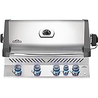 Napoleon Built-in Prestige 500 BBQ Grill, Stainless Steel, Natural Gas - BIP500RBNSS-3 With Infrared Rear Burner, Premium Barbecue For Grilling Masters