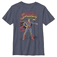 Fifth Sun Superman Adventours Boy's Heather Crew Tee