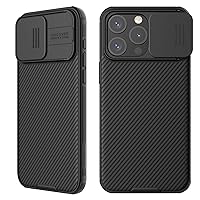 Mangix for iPhone 15 Pro Max Case with Camera Cover,Slim Fit Thin Polycarbonate Protective Shockproof Cover with Slide Camera Cover, Upgraded Case for Apple iPhone 15 Pro Max 6.7inch Black