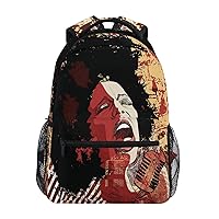 ALAZA Music Jazz Afro American Travel Laptop Backpack Bookbags for College Student