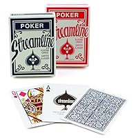 Streamline Playing Cards, One Deck (Red or Blue)