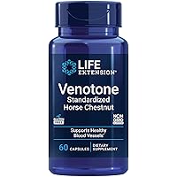 Life Extension Venotone – Standardized Horse Chestnut – Promotes Healthy Fluid Balance – Gluten-Free, Non-GMO – 60 Capsules