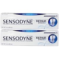 Sensodyne Toothpaste - Repair & Protect - Daily Repair W/Fluoride, 3.4 Oz, Pack of 2