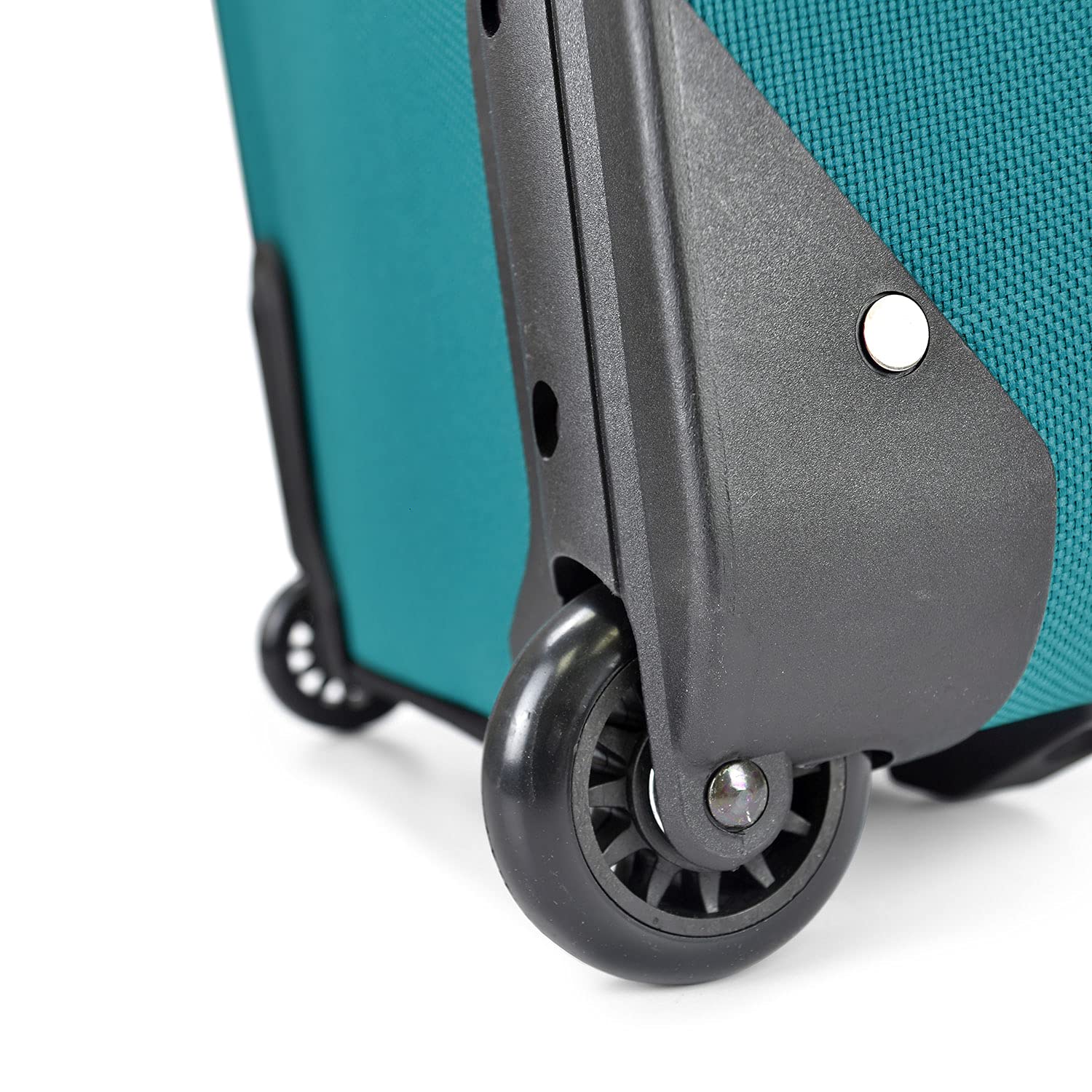 U.S. Traveler Rio Rugged Fabric Expandable Carry-on Luggage Set, Teal, 2 Wheel