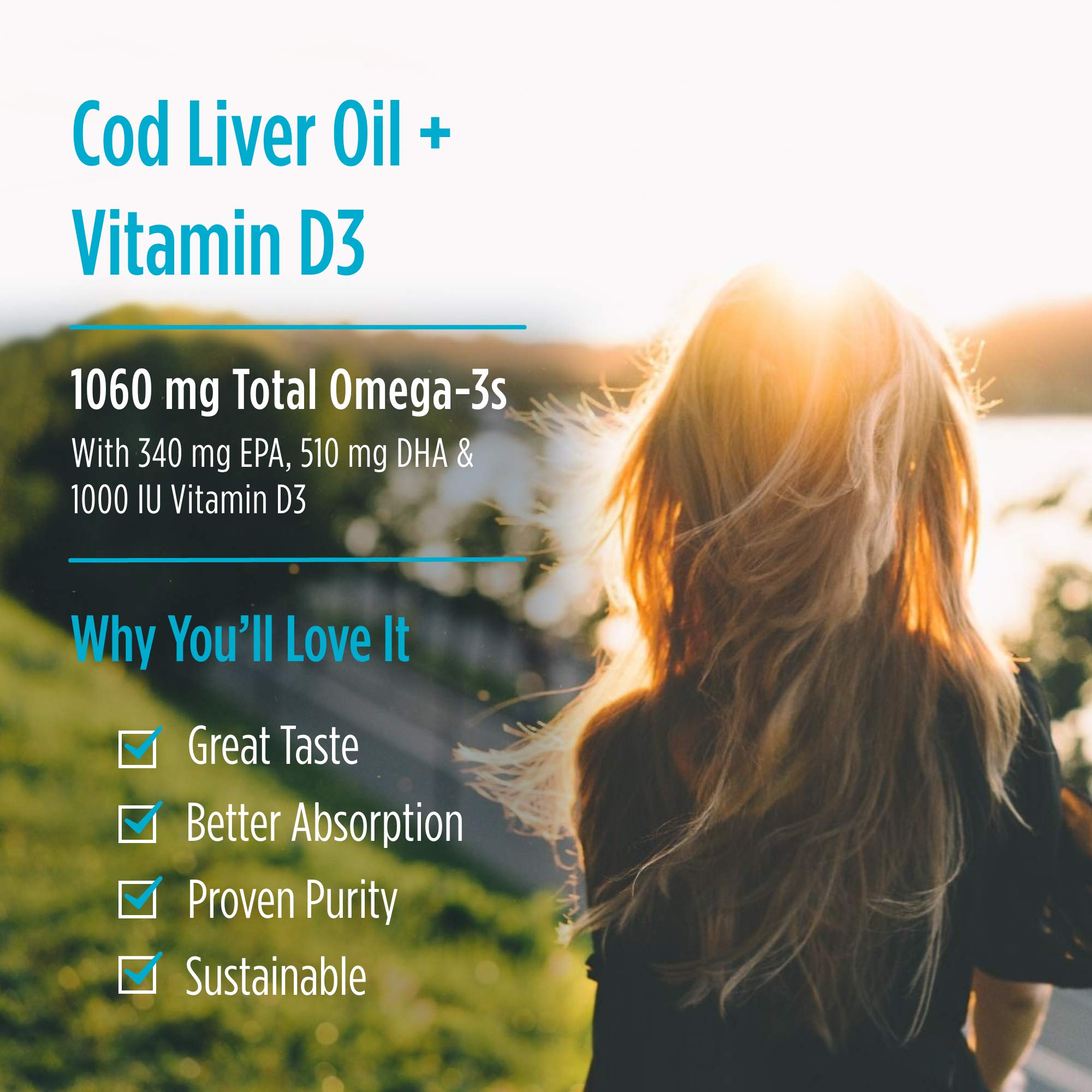 Nordic Naturals Arctic-D Cod Liver Oil, Lemon - 8 oz - 1060 mg Total Omega-3s + 1000 IU Vitamin D3 - EPA & DHA - Heart, Brain, Bone, Immune & Mood Support - Non-GMO - 48 Servings