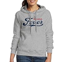 DETO Women's Indiana Fever Hooded Sweatshirt Ash Size M