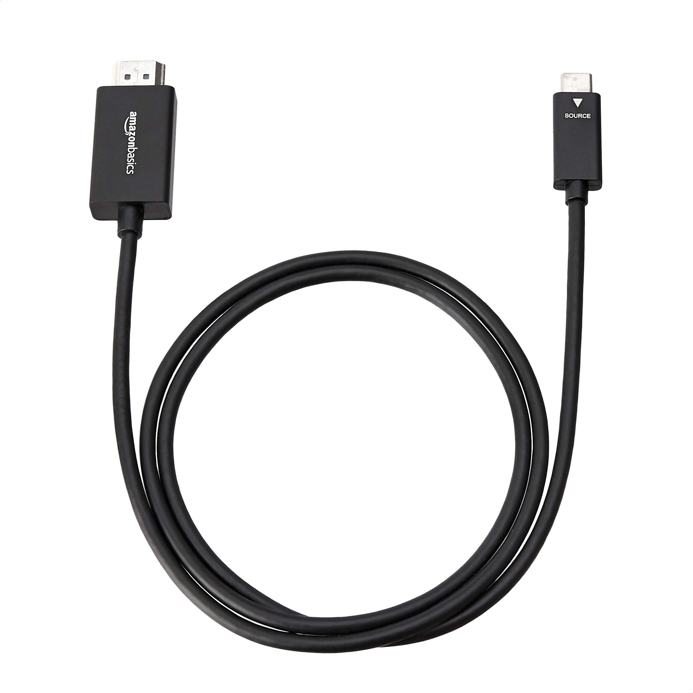 Amazon Basics Premium Aluminum USB-C to HDMI Cable Adapter (Thunderbolt 3 Compatible) 4K@60Hz - 3-Foot