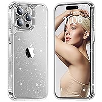 TAURI for iPhone 15 Pro Max Case Bling Clear, [Military-Grade Drop Protection] Slim Shockproof Phone Lanyard Case 6.7 inch