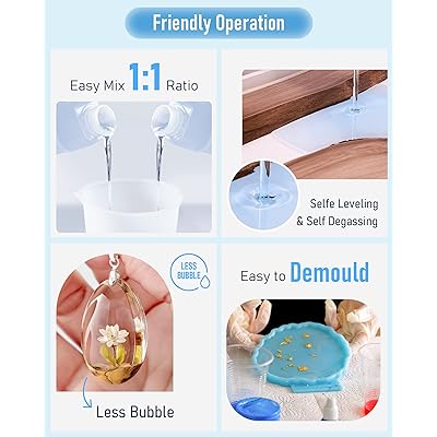 Mua Nicpro 72OZ Crystal Clear Epoxy Resin Kit, Casting and Coating Epoxy  Resin Supplies, Resin Starter Kit for Resin Mold, Art, Jewelry Making with  16 Mica Powder, Gold Foil Flake, Measuring Cup