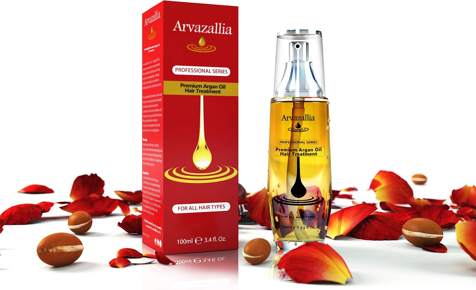 Arvazallia Hydrating Argan Oil Hair Mask, Protein Hair Mask, and Premium Argan Oil Hair Treatment Bundle - The Ultimate Hydration and Hair Repair Products for Damaged Hair or Dry Hair