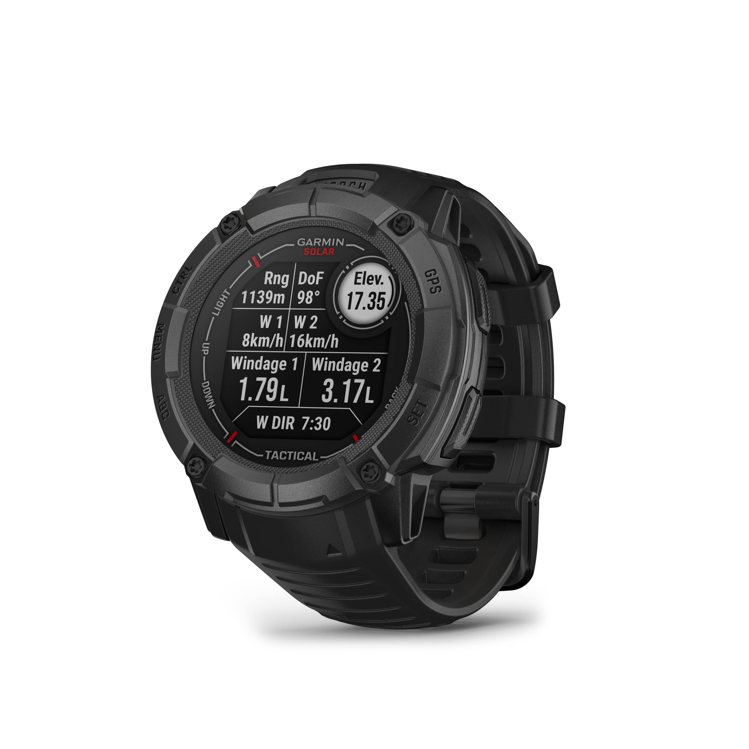 Garmin Instinct 2X Solar - Tactical Edition, Rugged GPS Smartwatch, Built-in Flashlight, Ballistics Calculator, Solar Charging Capability,  Black