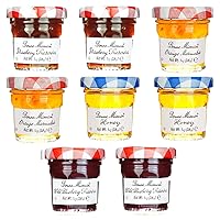 Gift Box of 8 Bonne Maman Mini 1 oz. Jars (2 Each of Strawberry, Orange, Honey & Blueberry)