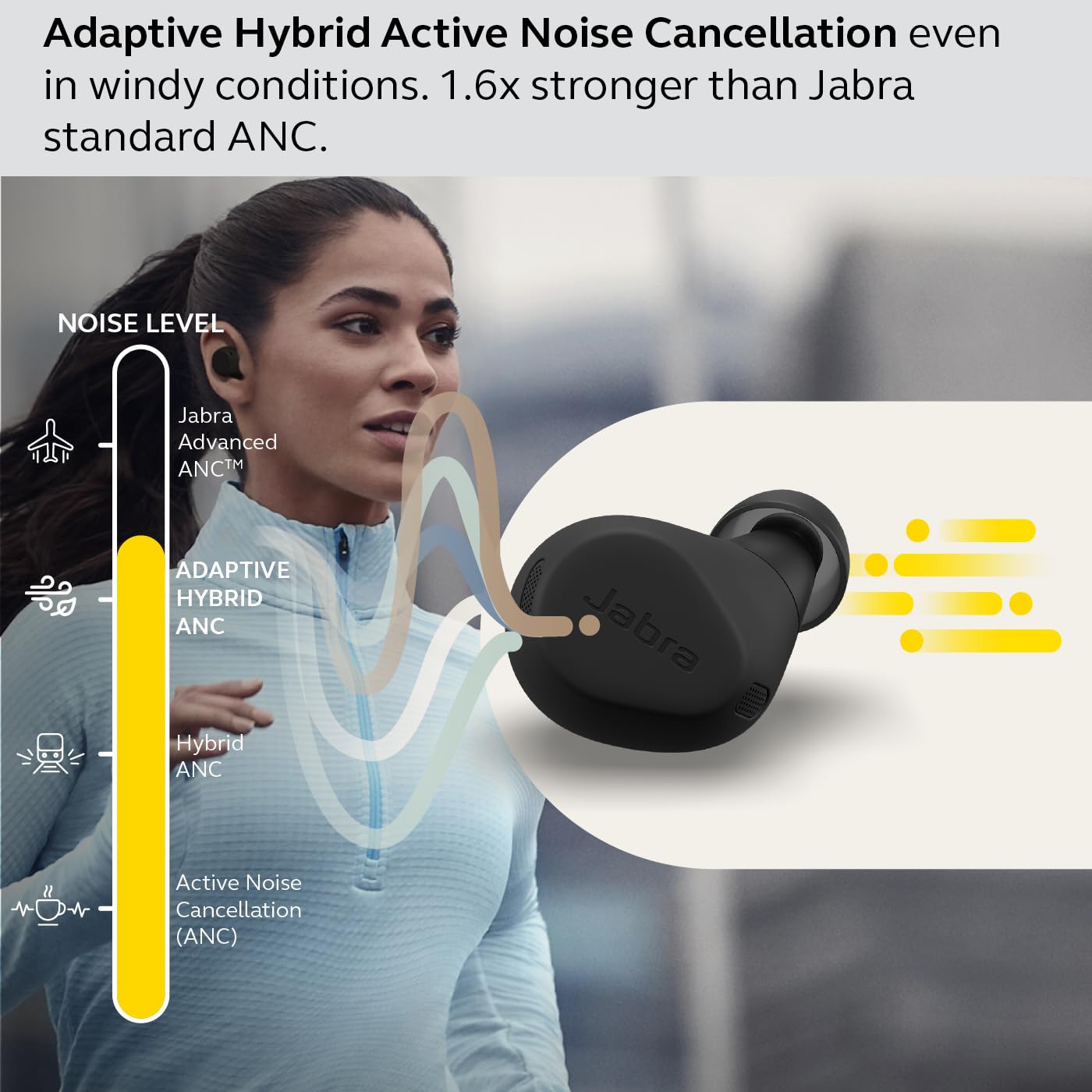 Jabra Elite 8 Active True Wireless Earbuds – Bluetooth Sports Earbuds with Secure in-Ear Fit for All-Day Comfort - Military Grade Durability, Active Noise Cancellation, Dolby Surround Sound–Dark Grey