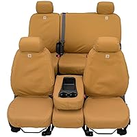 Covercraft Carhartt SeatSaver Front Row Custom Fit Seat Cover for Select Toyota Sequoia/Tundra Models - Duck Weave (Brown)