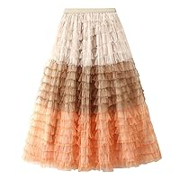 High Low Skirts for Women Waist Tulle Midi Skirt High Waist Skirts Denim Skirt for Girls Size 8