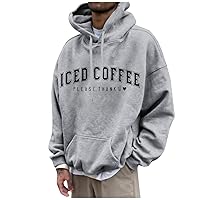 Hoodies For Men Graphic Cool Oversized Vintage Pullover Big And Tall Lightweight Funny Sweatshirts