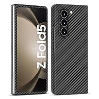Slim & Thin Compatible with Samsung Galaxy Z Fold 5 Carbon Fiber Case, 600D Aramid Fiber Cover for Z Fold5 7.6