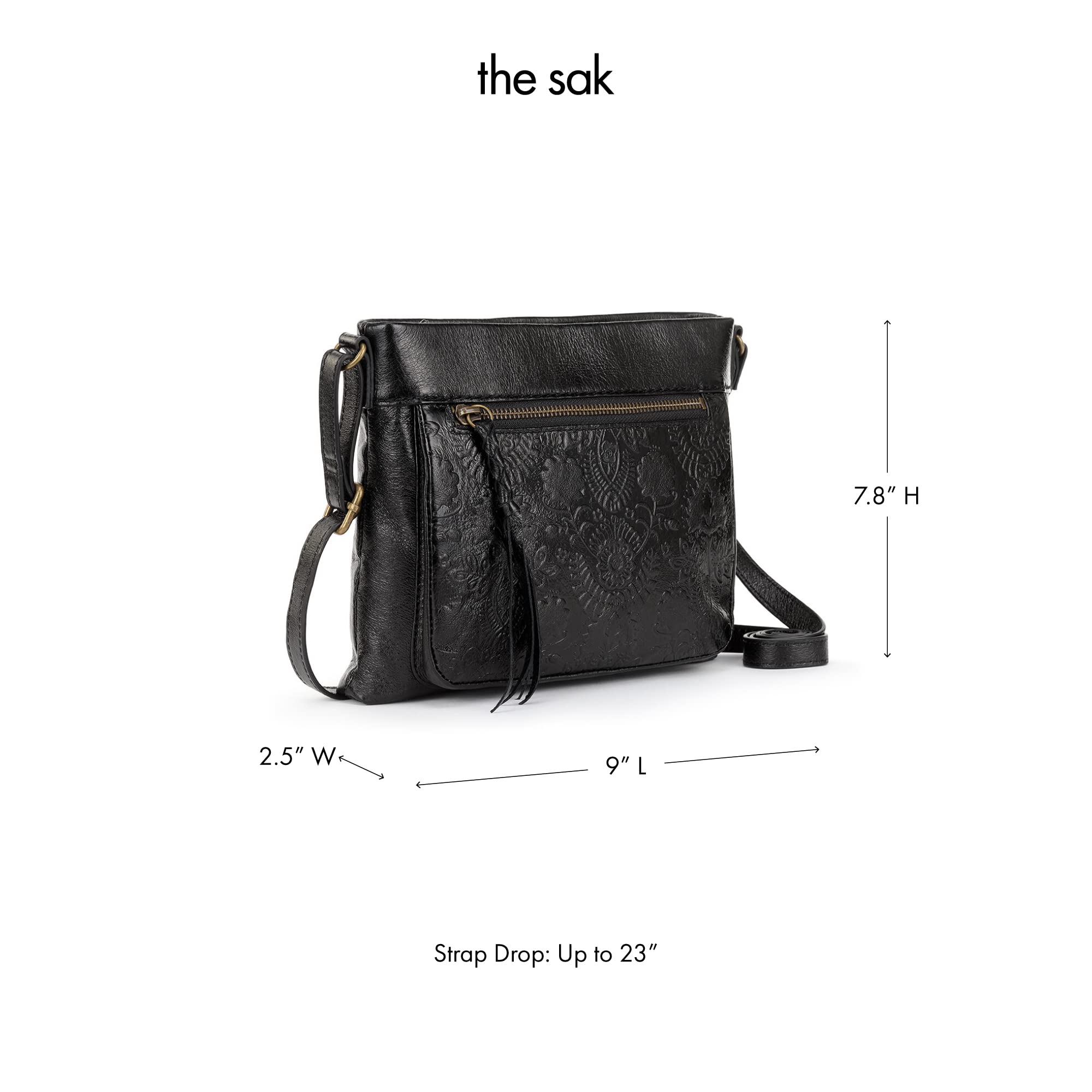 The Sak Womens Sanibel Leather Mini CrossBody Bag