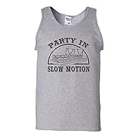 Party in Slow Motion - Funny Summer Up North Lake Life Pontoon Boat Tank TOP