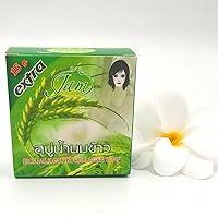 GIFTZYME Natural Soap Thai Herb Milky Jasmine Rice Milk Soap 60g Organic Soap.