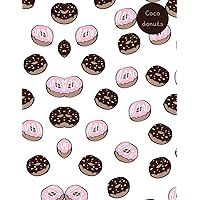 Coco Donuts: Chocolate Glazed Donut Collage 120 Blank Pages 8.5 x 11 Dimension