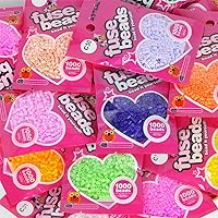 Mini Fuse Beads 1000 Pieces Mini Melty Beads Mini Fusible Beads, 90 Colors, 90 Pack