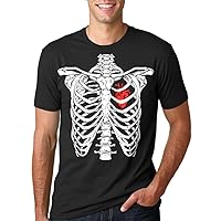 Silk Road Tees Skeleton Rib Cage T-Shirt Halloween Costume Party Tee Shirt