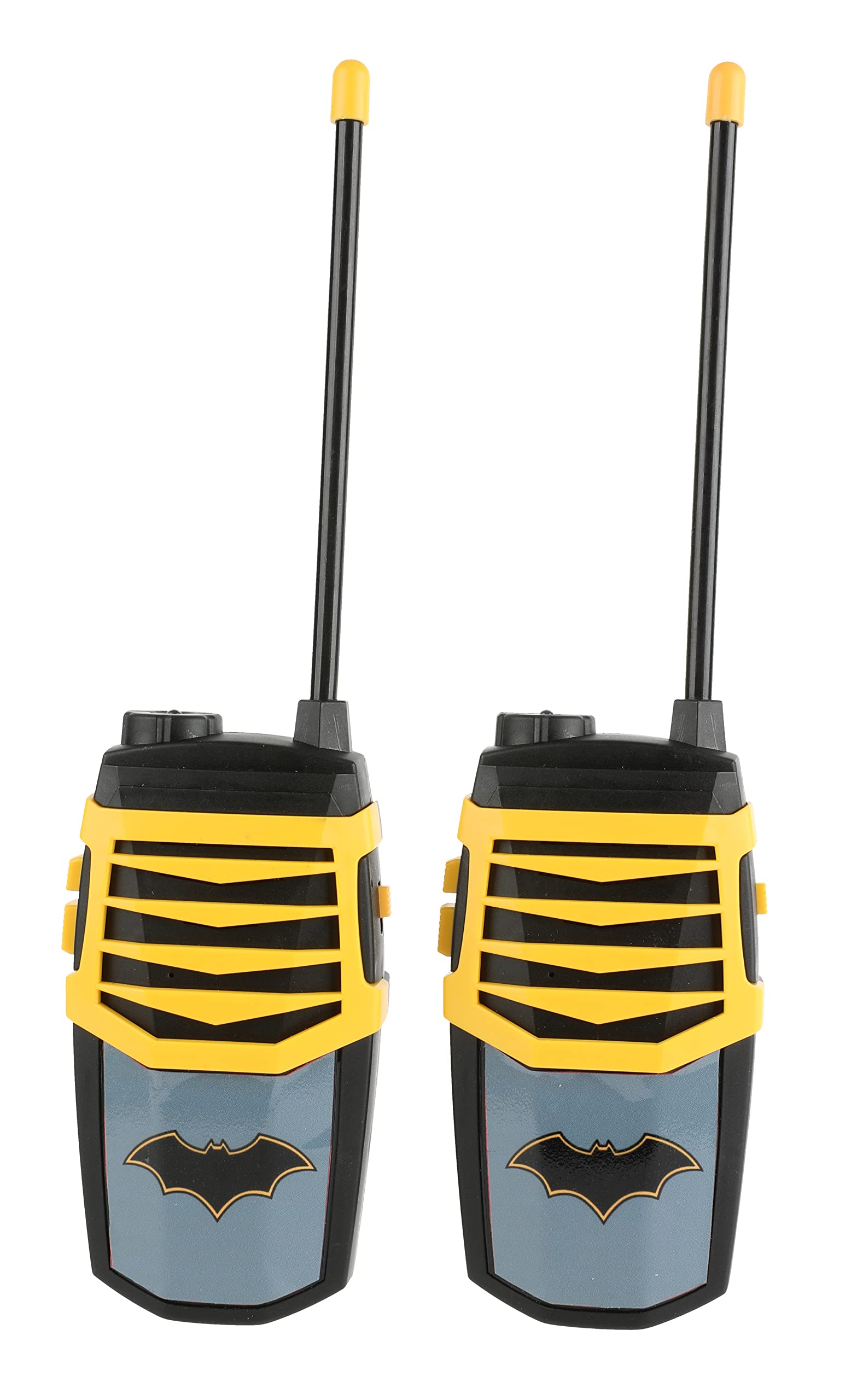 Batman Night Action Molded Walkie Talkies for Kids WT2-01082 | Safe and Flexible Antenna, 1000ft Range, Easy-to-Use Power Switch, Belt Clip, Pack of 2, Stylish Appearance, 2-Pack