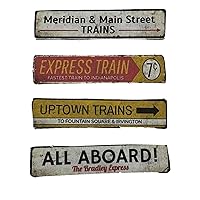 Dollhouse Trainspotter Wall Decor Accessory Set Vintage Platform Signs Card