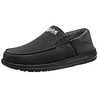 LARNMERN Steel Toe Slip On Work Shoes Mens Safety Sneakers Walking Shoe Lightweight Steel Toe Loafers
