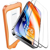 UltraGlass TOP 9H+ Glass for iPhone 14 Screen Protector [Military Grade Shatterproof & Longest Durable] Full Coverage Screen Protector iPhone 14, iPhone 13/13 Pro Tempered Glass, 2 Packs