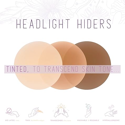 Headlight Hiders Thin Reusable Silicone Nipple Pasties