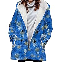 Women's Winter Coats Long Length Coat Warm Shaggy Down Hooded Button Coat Jacket Y2K, S-3XL