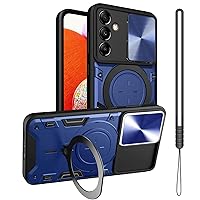 A14 5G Phone Case, for Samsung Galaxy A14 5G Case Metal Stand Ring Holder,Camera Lens Protector for Galaxy A14 2023,Slim Full Protection Shockproof Basic Cases Cover for Women Men (Blue)