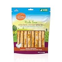 Chicken Recipe Chew - Rawhide Free Dog Treats - Made From USA Raised Chicken - All-Natural and Easily Digestible - 40Ct(Pack of 1), 5 Inch Stick Chews