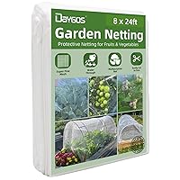 DAYGOS Garden Mesh Netting Pest Barrier for Raised Beds, 8 x 24 ft Insect Bug Netting for Garden, Plant Netting for Fruits, Row Covers for Vegetables, Mosquito Netting for Patio