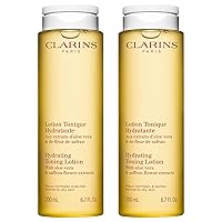 Clarins Hydrating Toning Lotion | Cleanses, Tones, Hydrates and Balances Skin's Microbiota |Plant-Based Ingredients, Including Aloe Vera | Alcohol-Free | Normal to Dry Skin Types