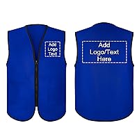 TopTie Custom Supermarket Uniform Vest Zipper Volunteers Event Vest Add Your Logo